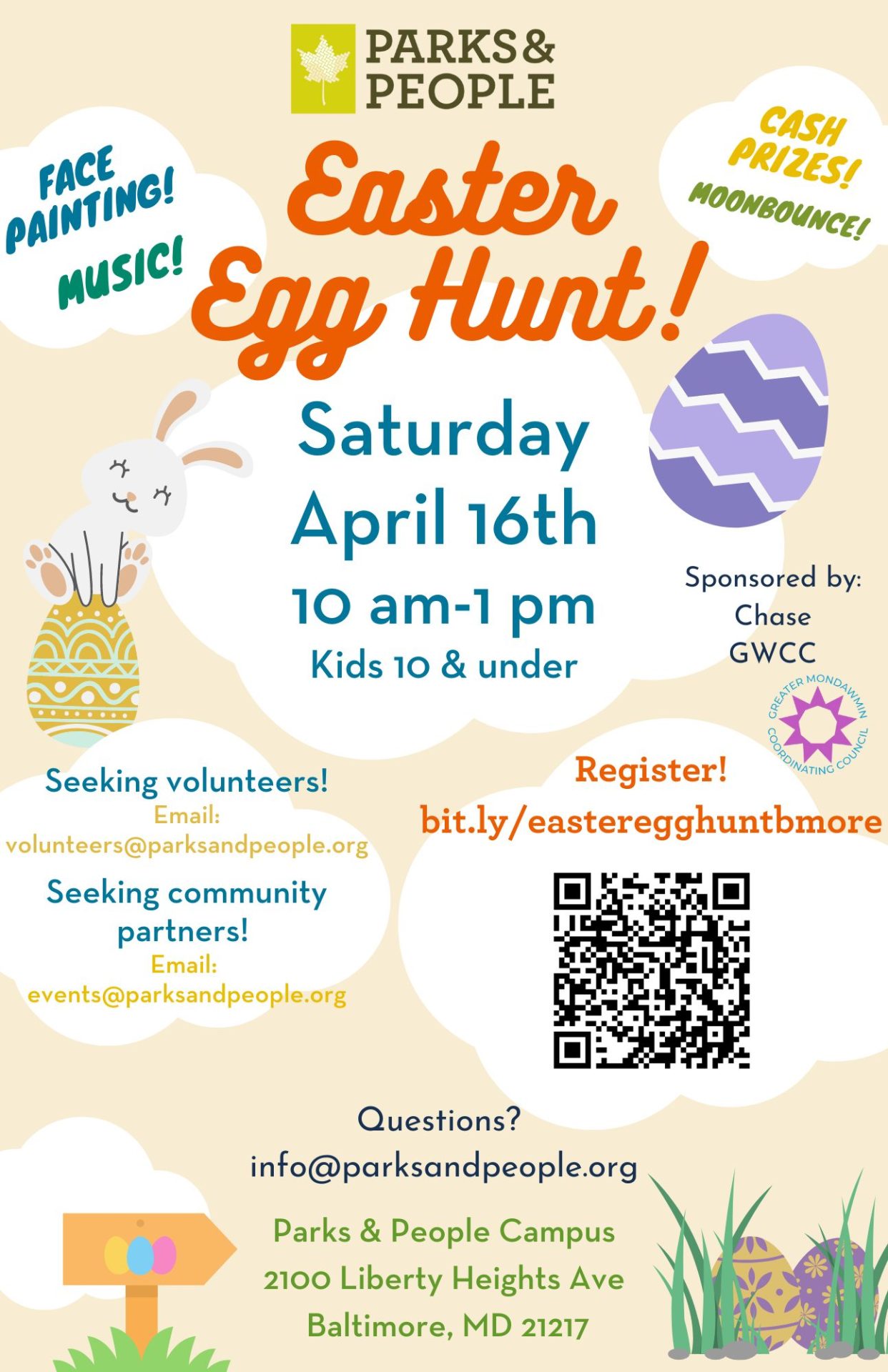 Easter Egg Hunt at Parks & People! Parks and People